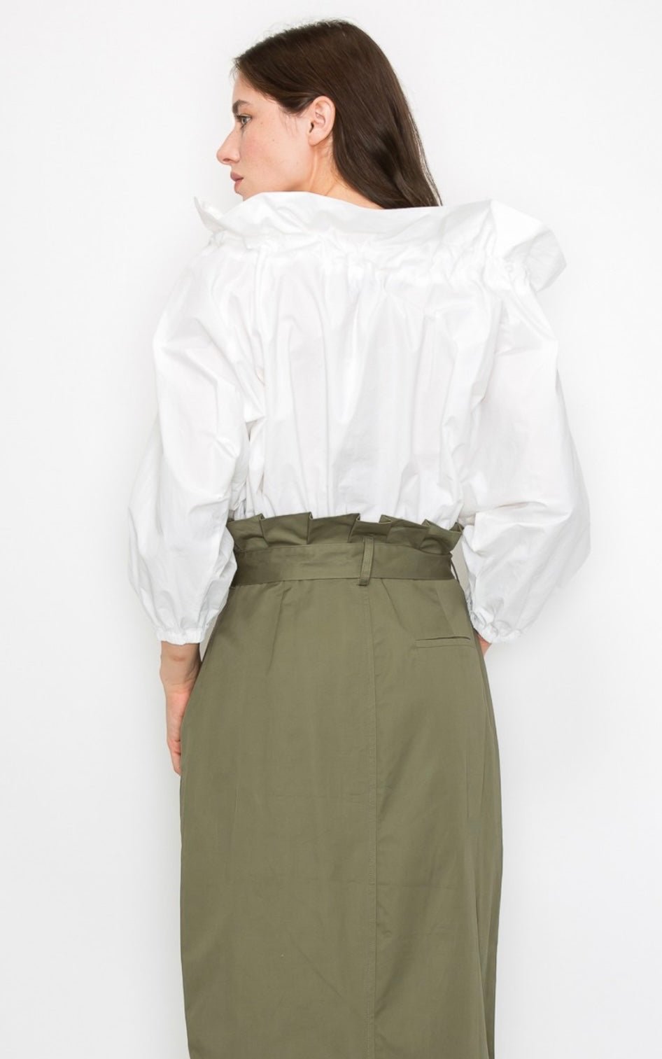 Drawstring 3/4 sleeve Off shoulder Top - Bella Boutique & Bellasbylola.com