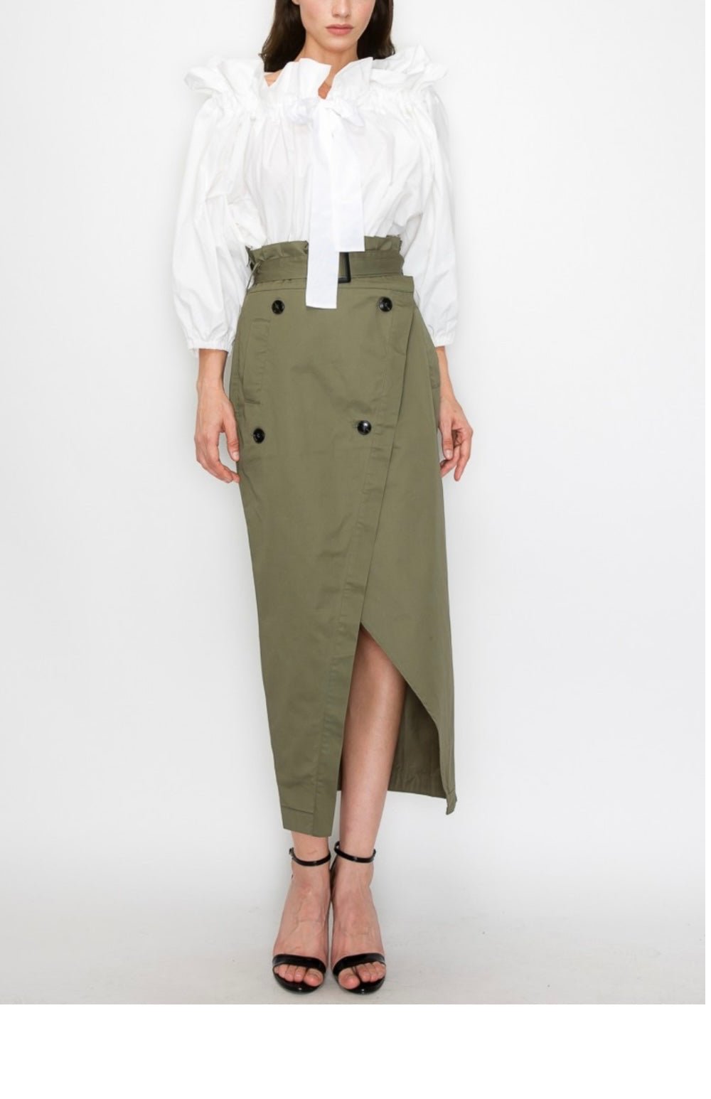 Drawstring 3/4 sleeve Off shoulder Top - Bella Boutique & Bellasbylola.com