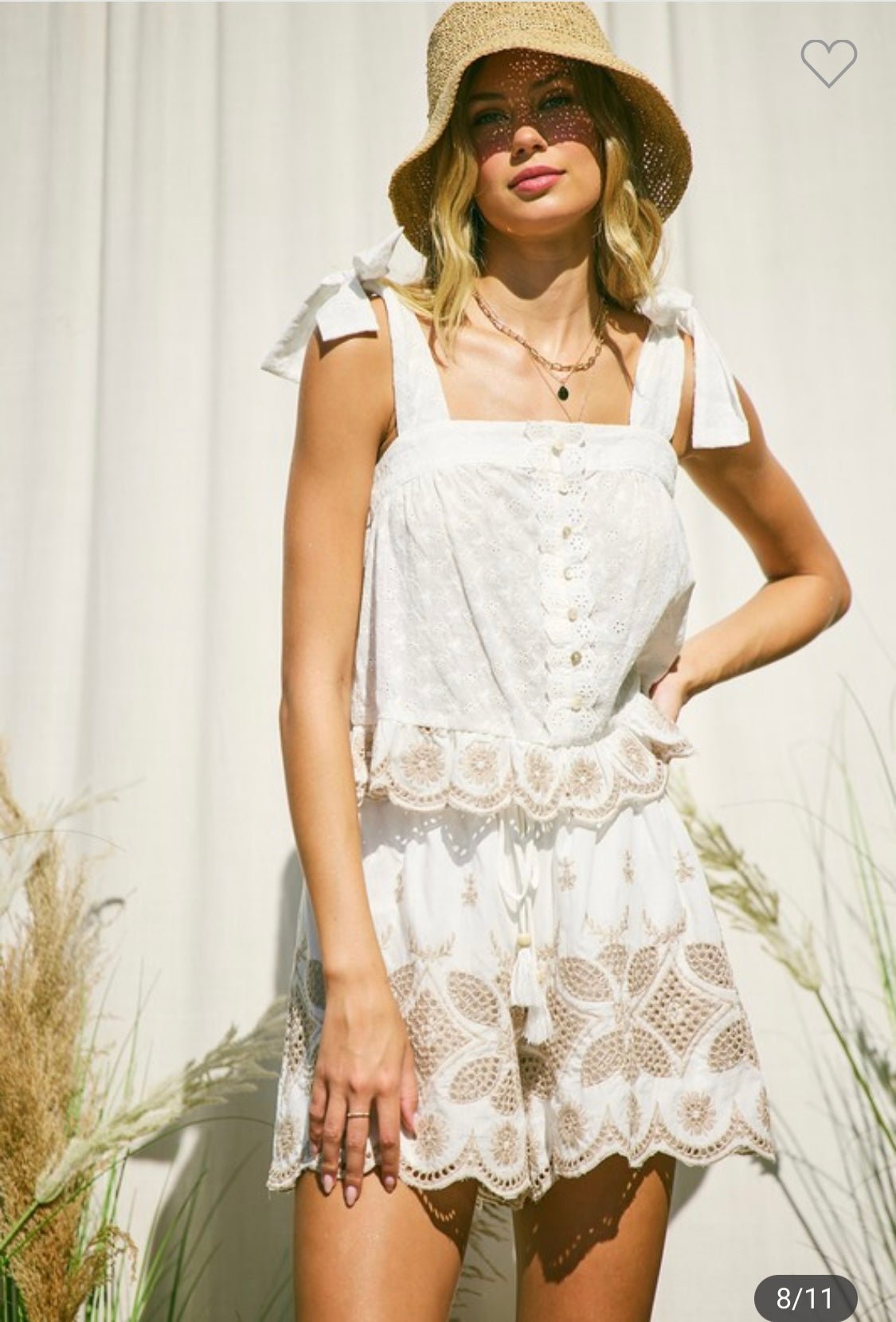 Stylish Embroidered Shorts Set - Bella Boutique & Bellasbylola.com