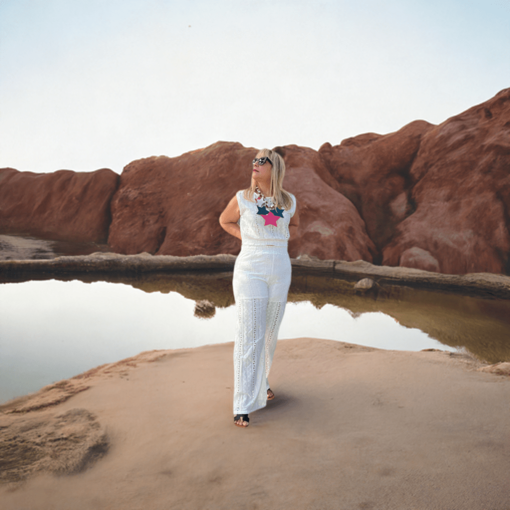 Eyelet White Top & Wide Leg Pants Set - Bella Boutique & Bellasbylola.com