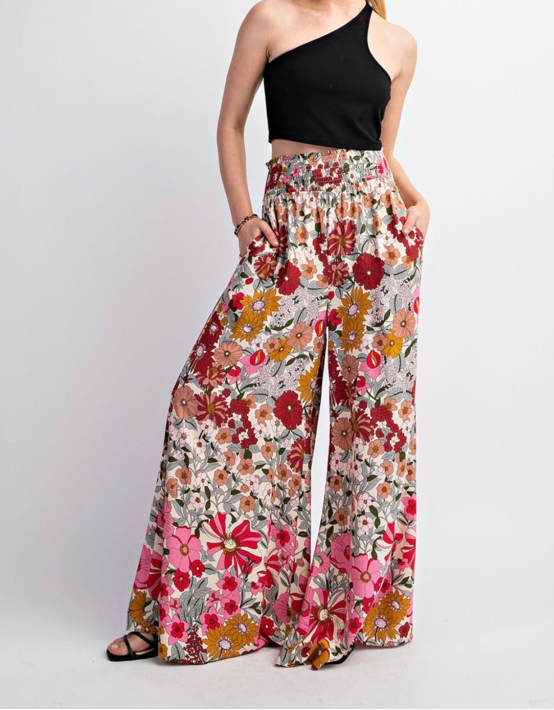 Floral Palazzo - Sparkling New Arrival! - Bella Boutique & Bellasbylola.com