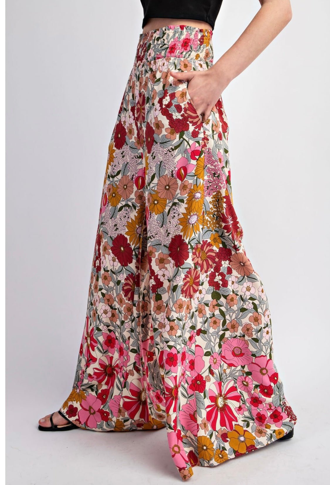 Floral Palazzo - Sparkling New Arrival! - Bella Boutique & Bellasbylola.com