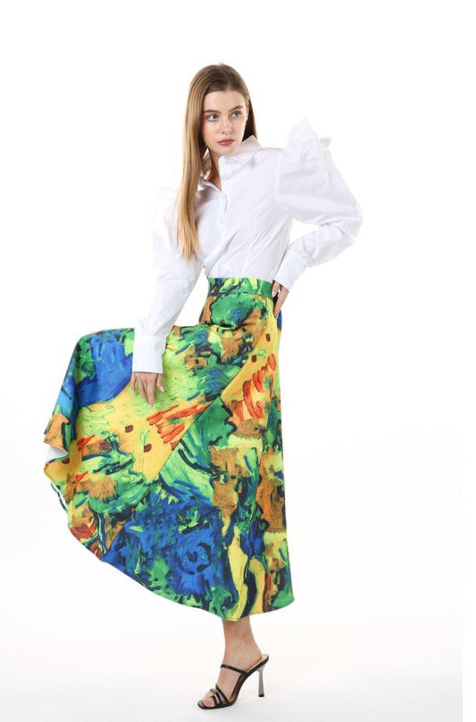 Full of Colors Skirt - Premium Clothing - Bella Boutique & Bellasbylola.com
