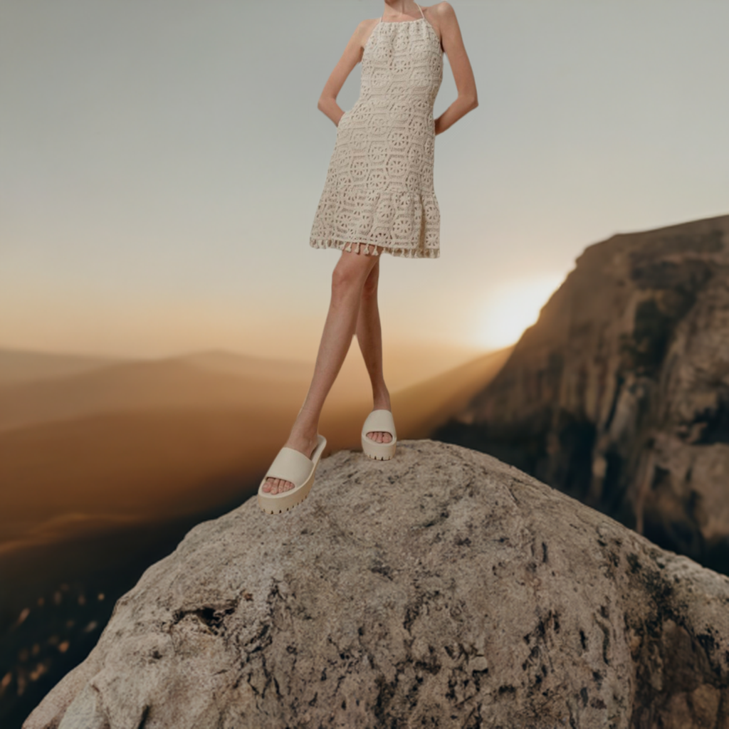 Crochet Halter Dress - Bella Boutique & Bellasbylola.com