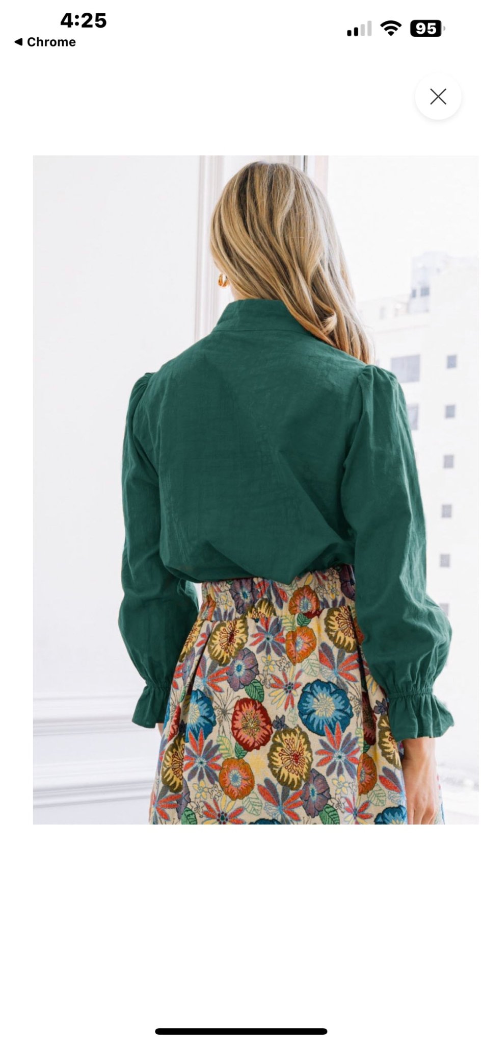 Chic High Collar Blouse in Hunter Green or Rust - Bella Boutique & Bellasbylola.com