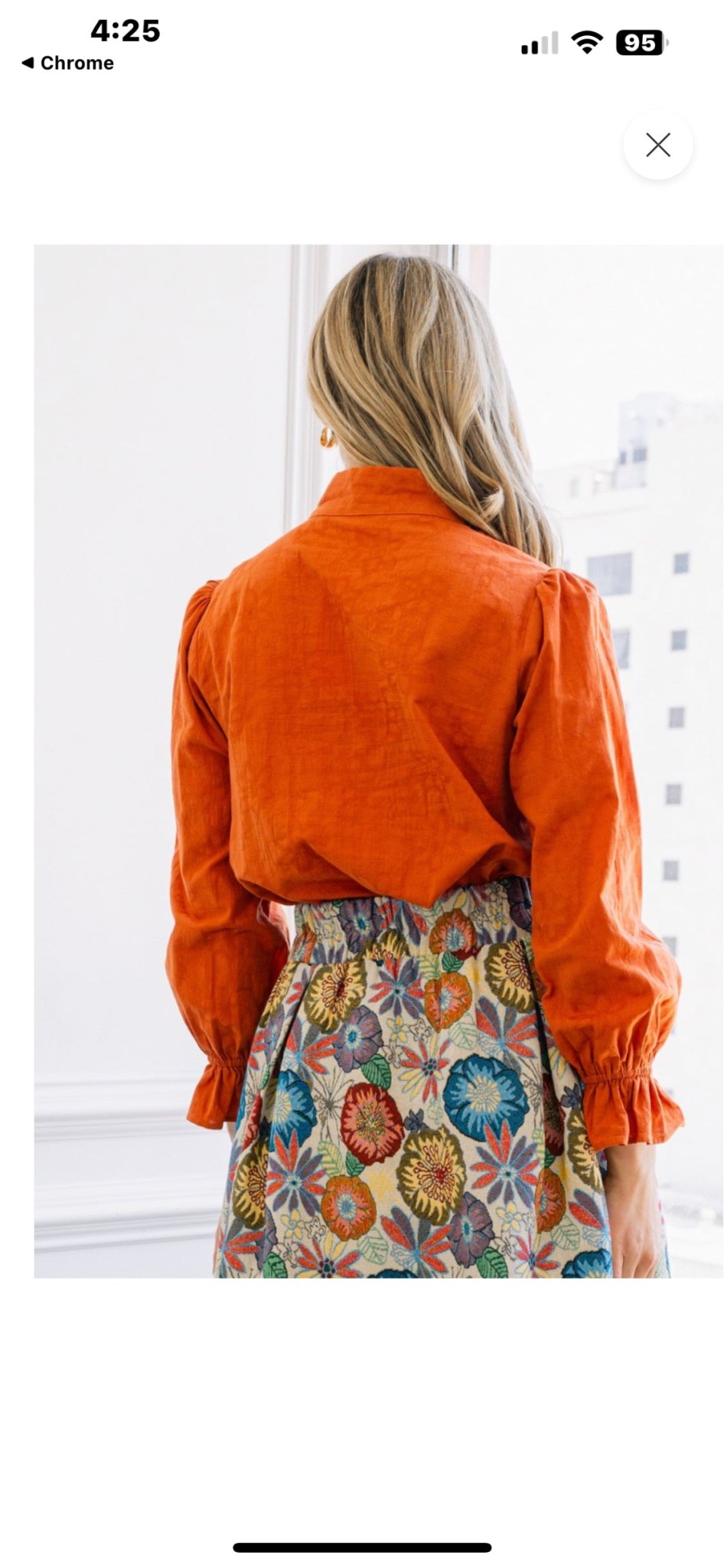 Chic High Collar Blouse in Hunter Green or Rust - Bella Boutique & Bellasbylola.com