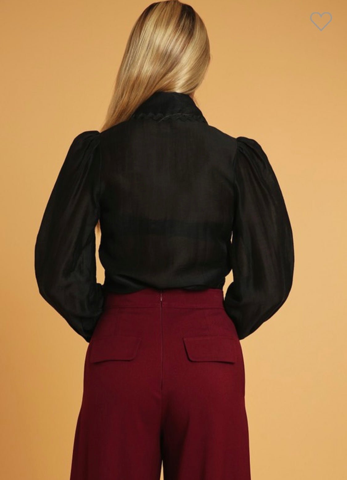 High Tie Ric - Rac Long Sleeve Top - Bella Boutique & Bellasbylola.com