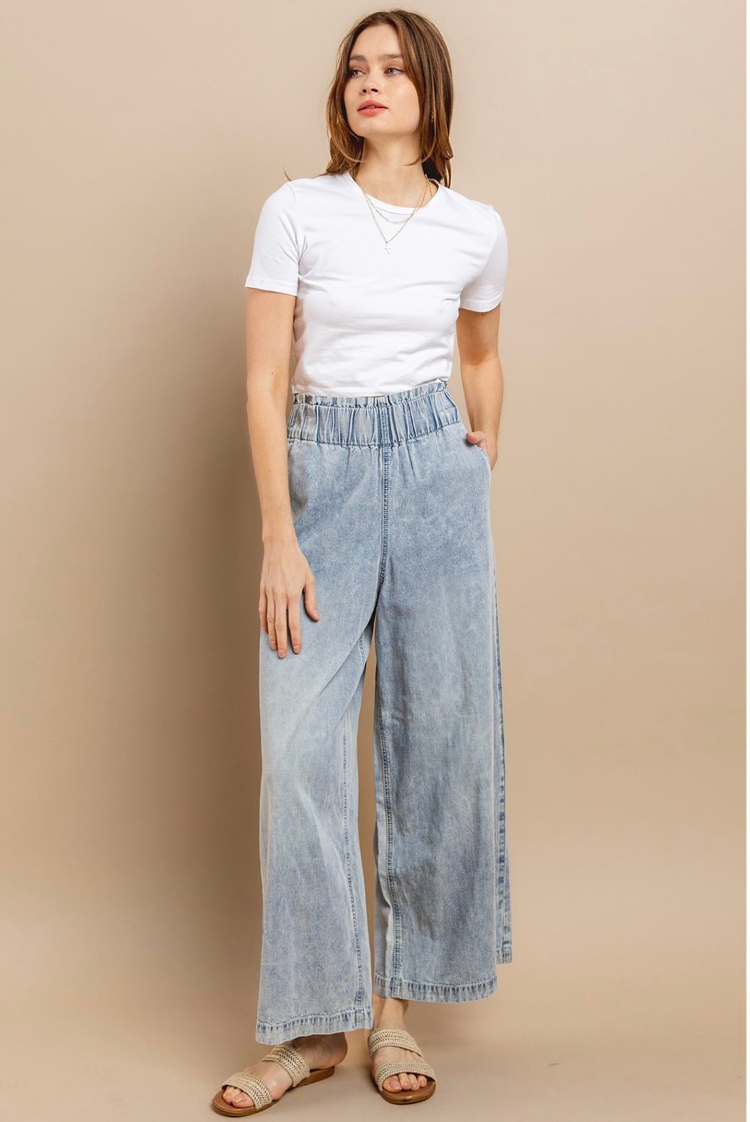 Soft Wide Leg High Waist Jeans - Bella Boutique & Bellasbylola.com