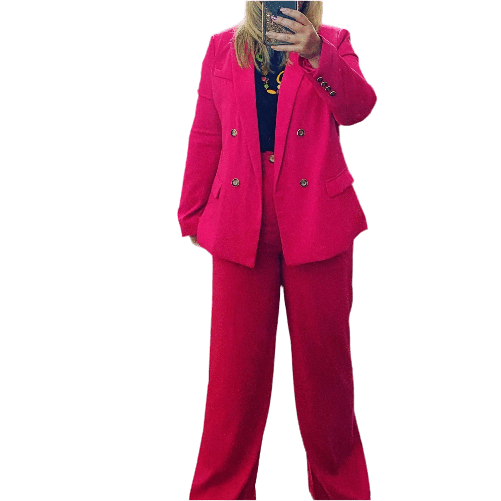 Hot Pink Andrea Oversized Blazer - Bella Boutique & Bellasbylola.com