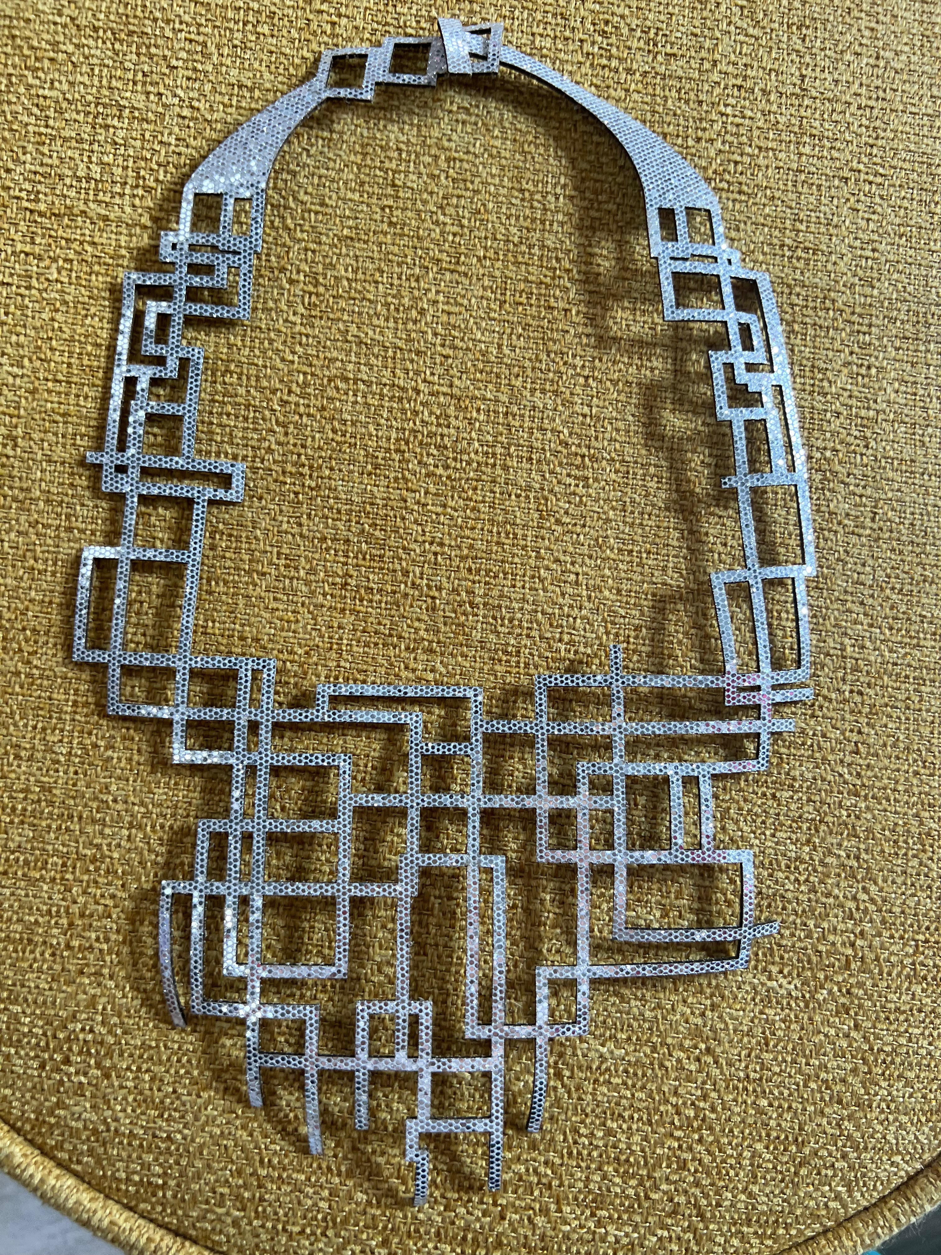 Silver Leather Choker Necklace - Bella Boutique & Bellasbylola.com