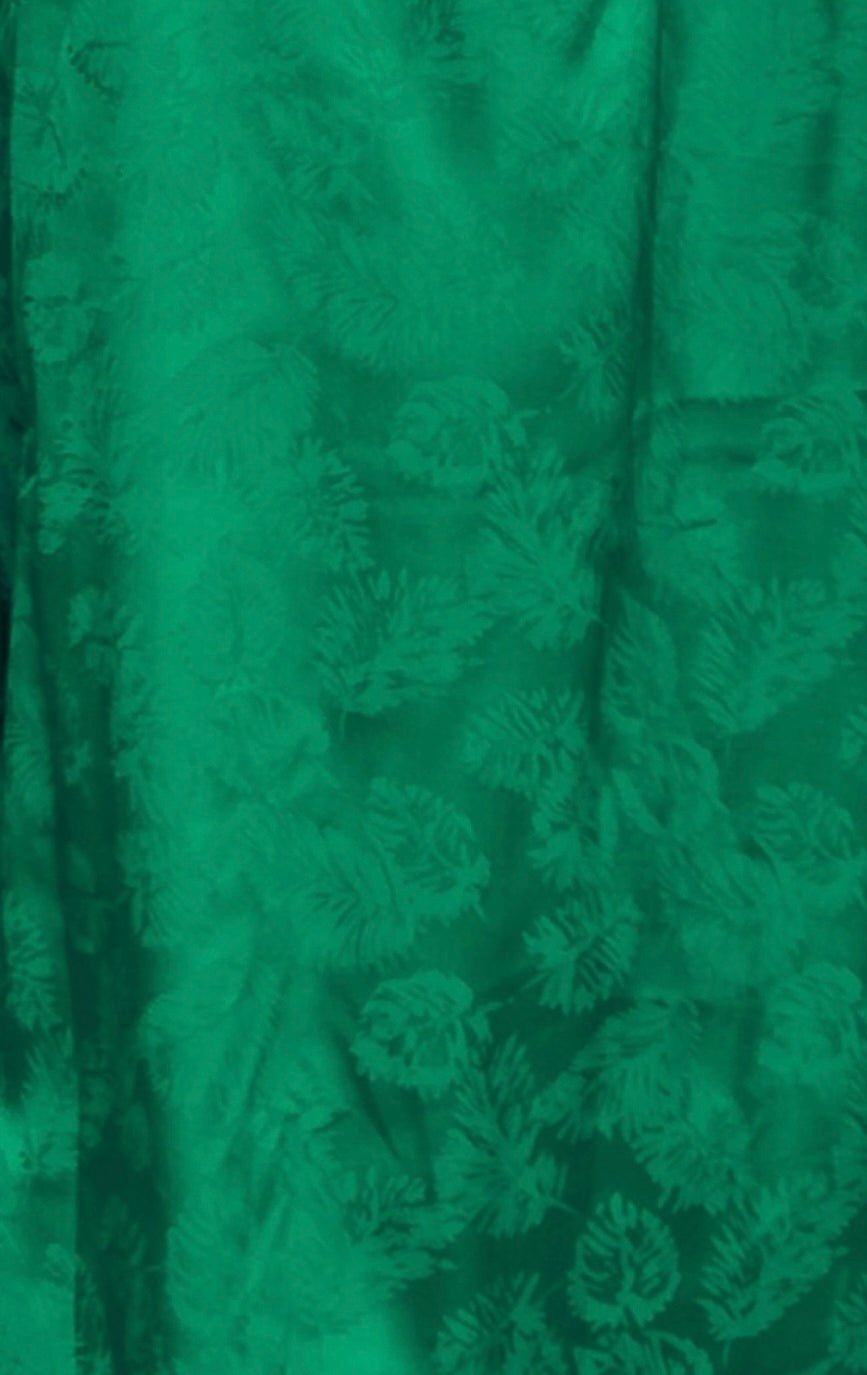 Jacquard Green Satin Jumspsuit - Bella Boutique & Bellasbylola.com