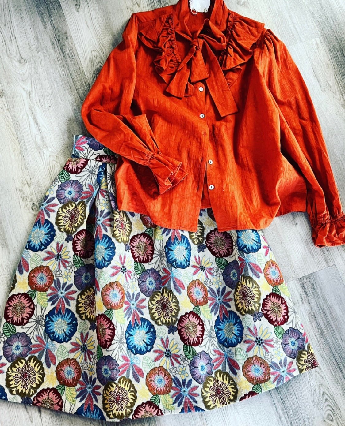 Pastel Jacquard Pleated Midi Skirt" - "Chic pastel midi skirt - Bella Boutique & Bellasbylola.com