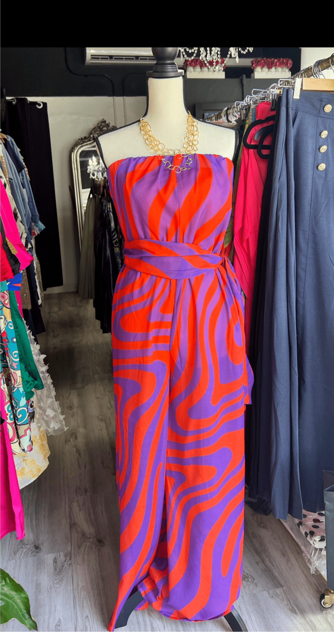 Sheer Linen Jumpsuit with Wide Leg, Sash Belt & Pockets - Bella Boutique & Bellasbylola.com