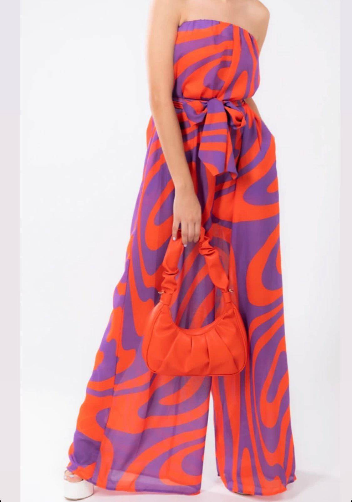 Sheer Linen Jumpsuit with Wide Leg, Sash Belt & Pockets - Bella Boutique & Bellasbylola.com