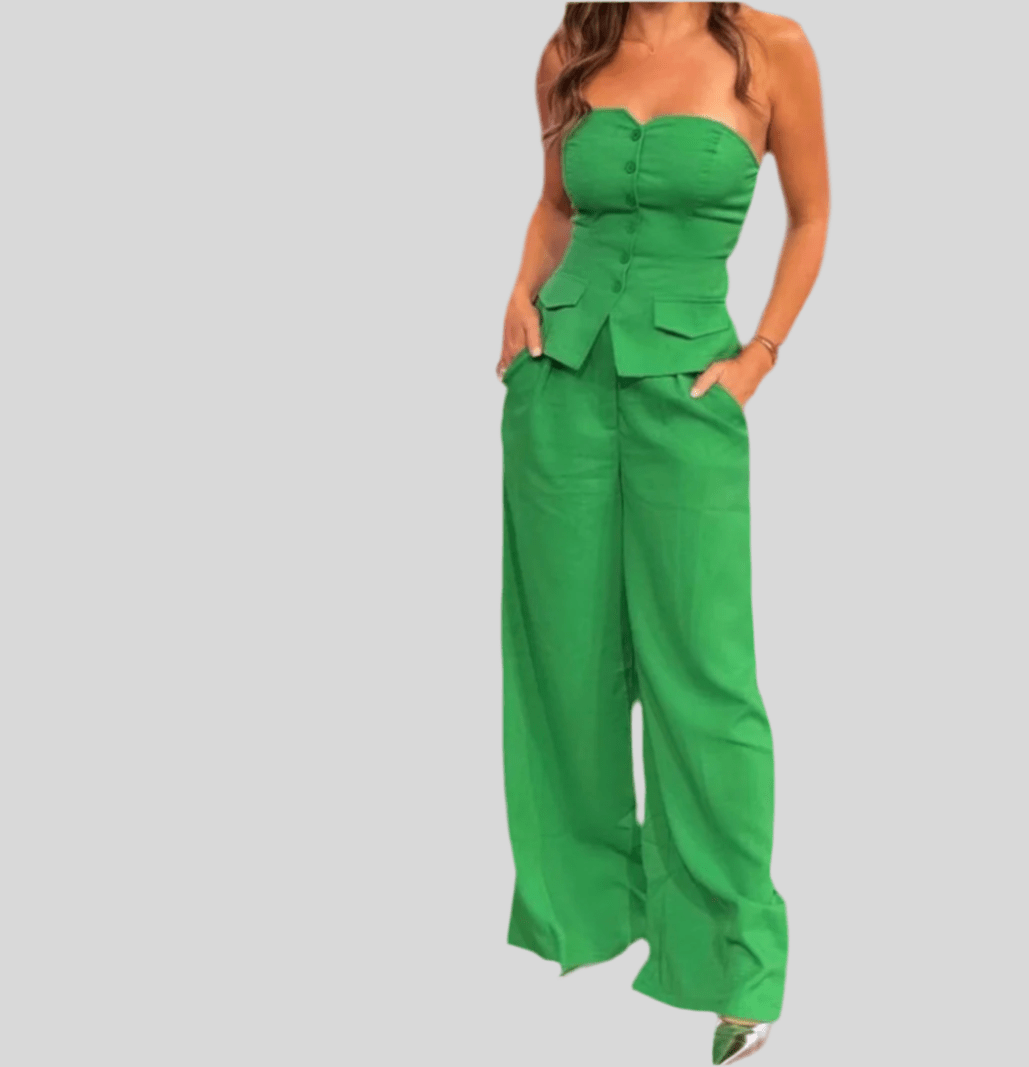 Kelly Green Tube Palazzo Set - New🌟 In Store & Online - Bella Boutique & Bellasbylola.com