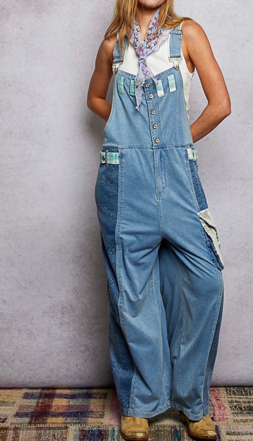 Knit & Denim Multi Jumpsuit - New ✨ - Bella Boutique & Bellasbylola.com