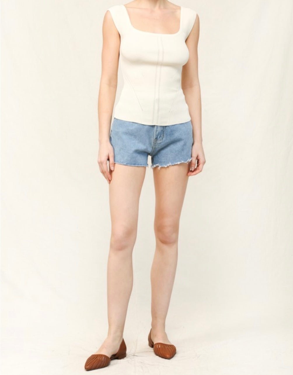 Knit Sleeveless Square Top - Bella Boutique & Bellasbylola.com