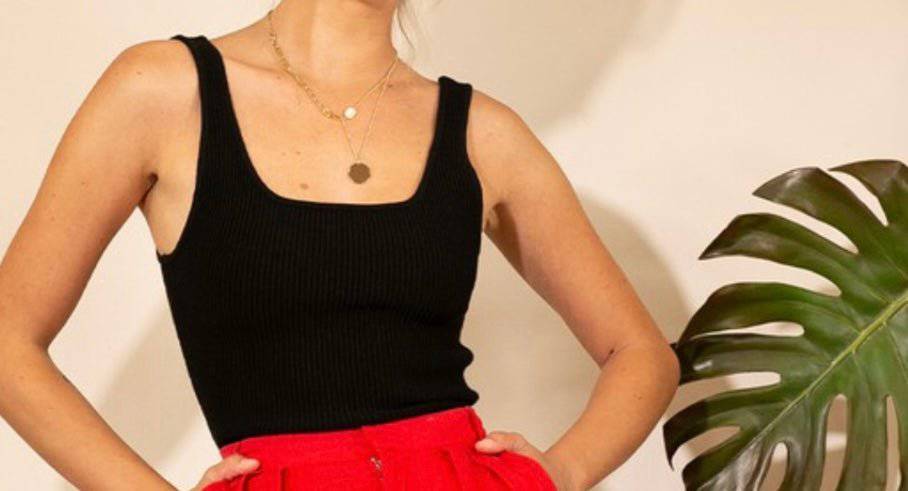 Knitted Square Neck Premium Top - Bella Boutique & Bellasbylola.com