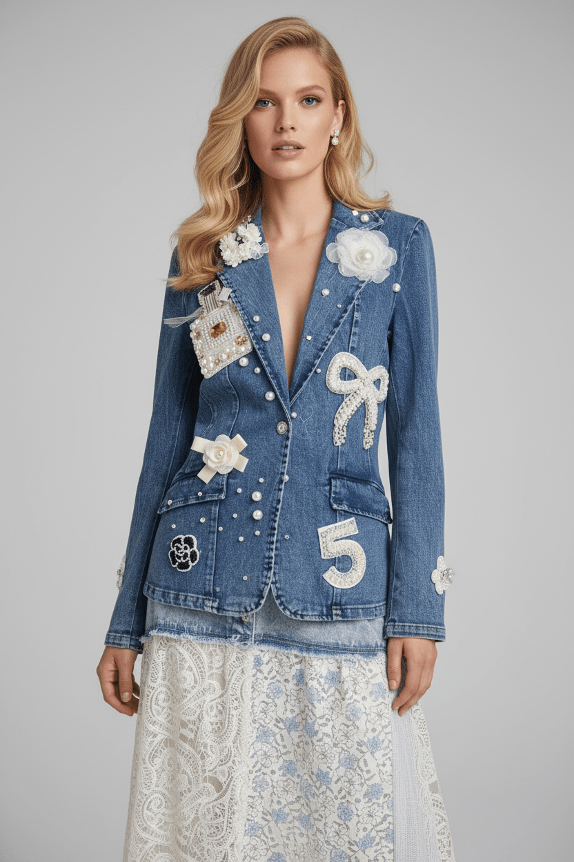 Like Channel Denim Blazer - True to size - Bella Boutique & Bellasbylola.com