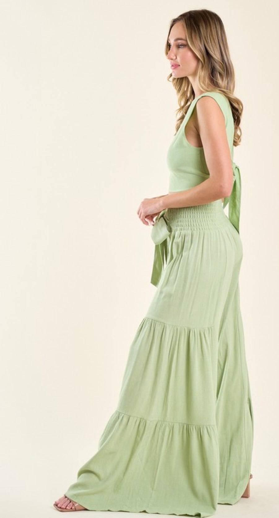 Luxurious Linen Boho Tie-Back Crop Top - Bella Boutique & Bellasbylola.com