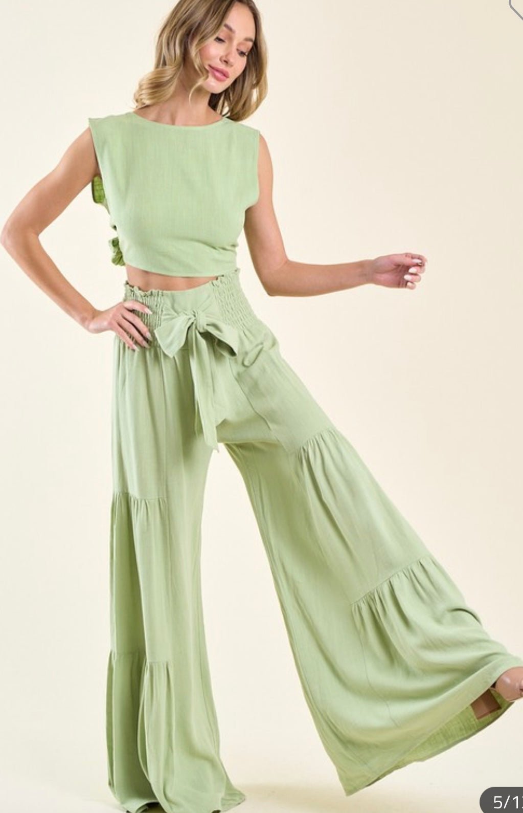 Luxurious Linen Boho Tie-Back Crop Top - Bella Boutique & Bellasbylola.com