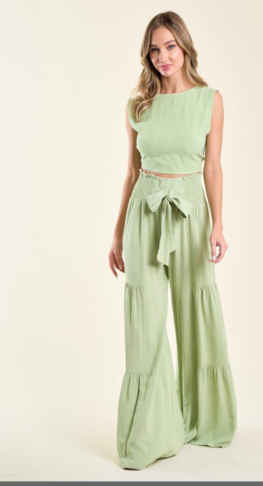 Luxurious Linen Boho Tie-Back Crop Top - Bella Boutique & Bellasbylola.com