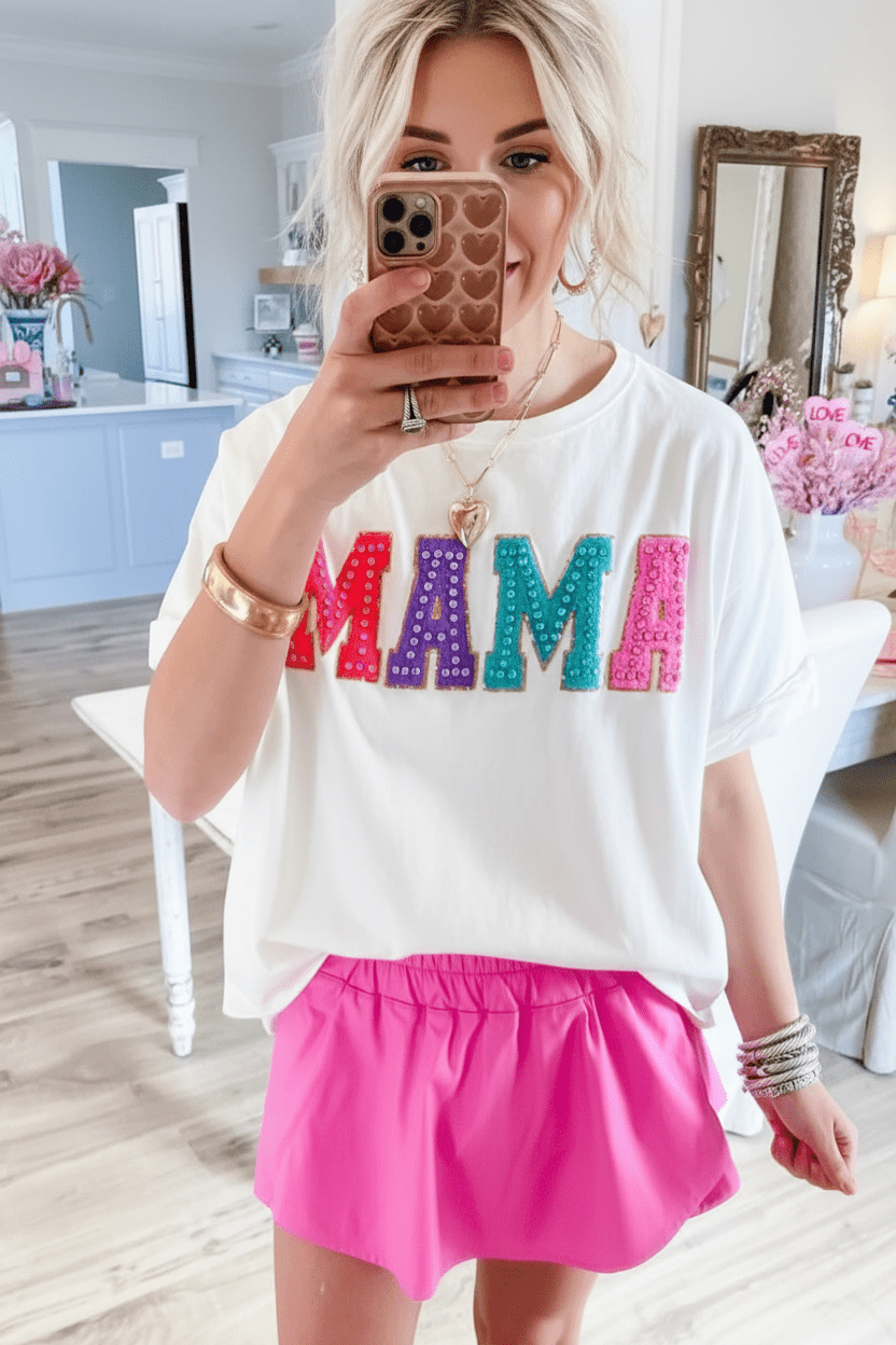 Stylish Mom letters Tunic Shirt - Bella Boutique & Bellasbylola.com