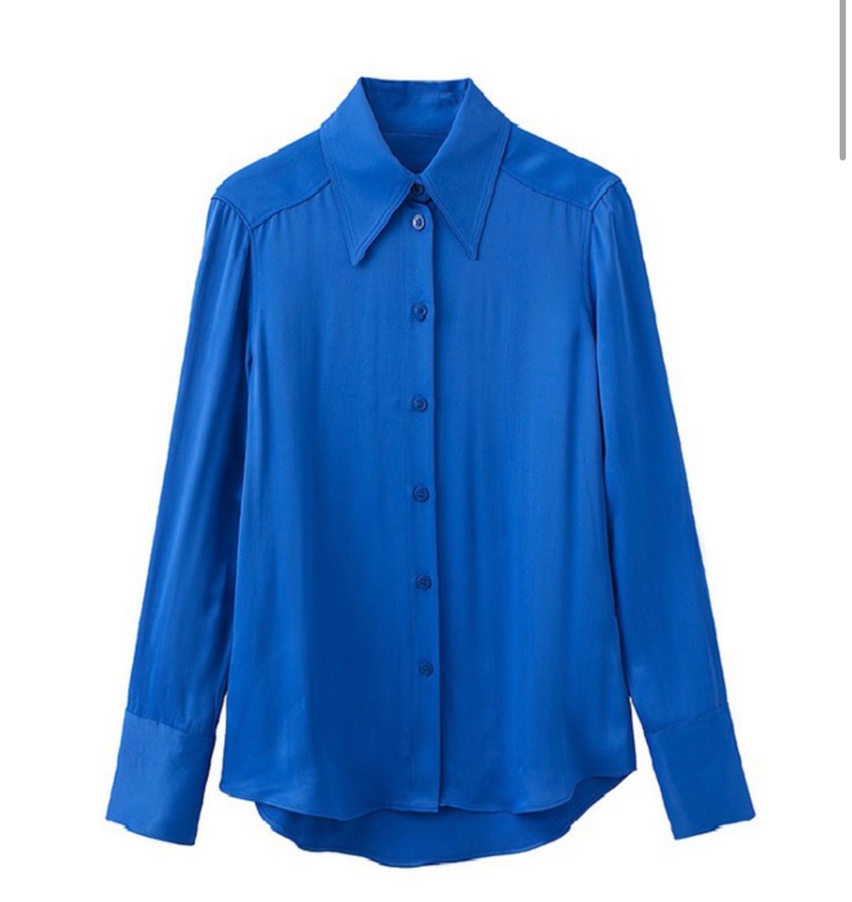 Cute Satin Textured Long Sleeve Shirt - Soft & Silky for Any Occasion, - 100% Polyester - Bella Boutique & Bellasbylola.com