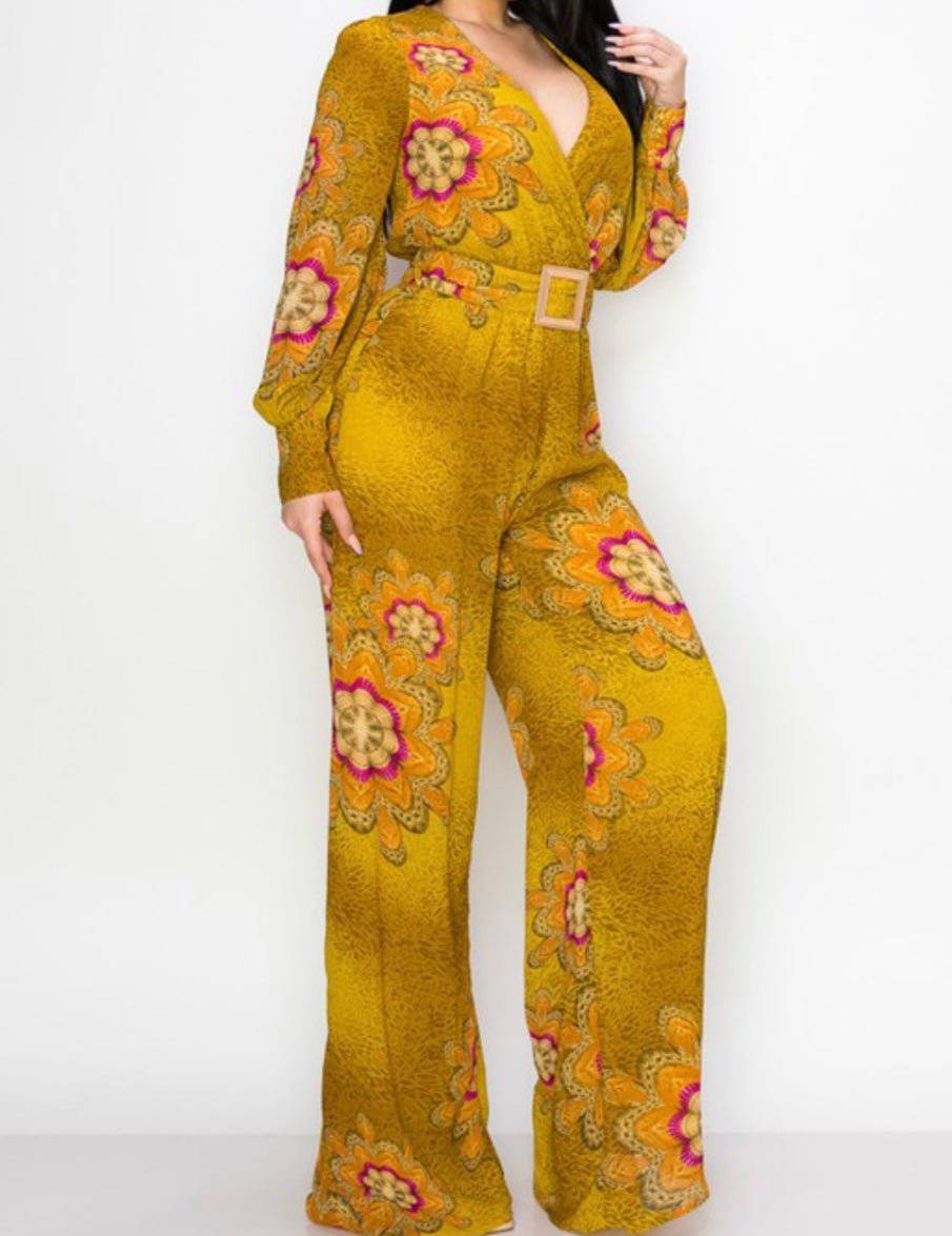 Mustard Jumpsuit - True to size - Bella Boutique & Bellasbylola.com