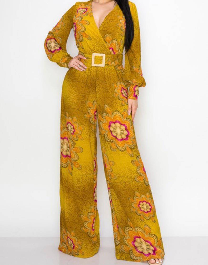 Mustard Jumpsuit - True to size - Bella Boutique & Bellasbylola.com