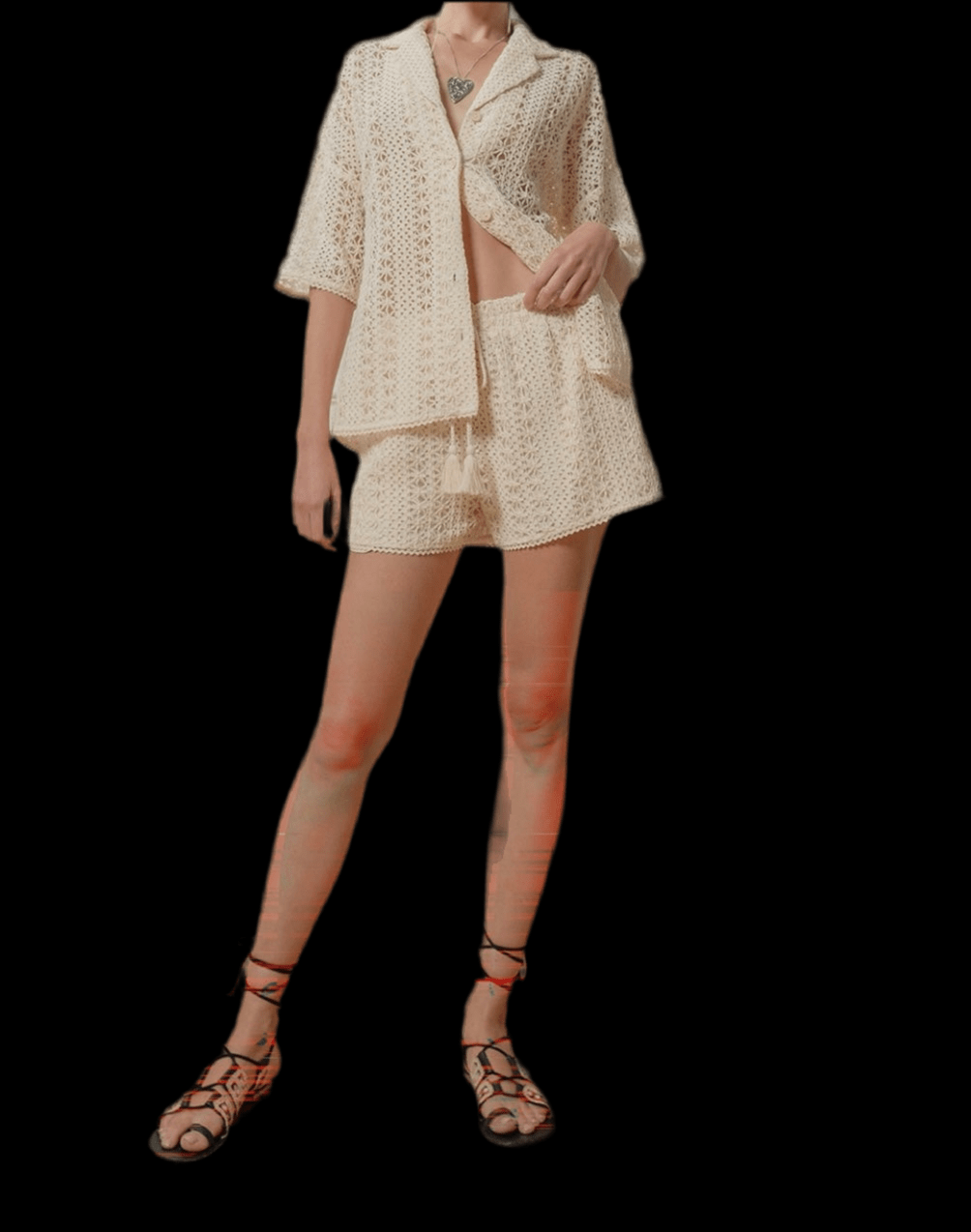 Boho Chic Crochet Set - Top & Pants Combo - Bella Boutique & Bellasbylola.com