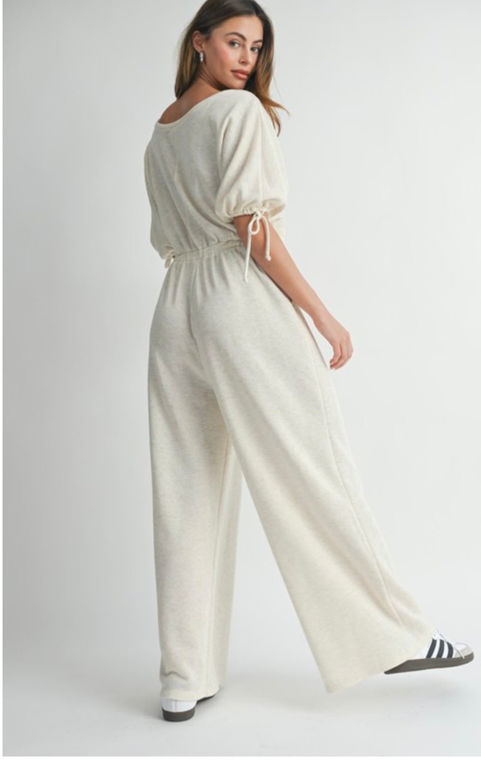 Oatmeal or Blue Comfy Jumpsuit - New 💫 - Bella Boutique & Bellasbylola.com