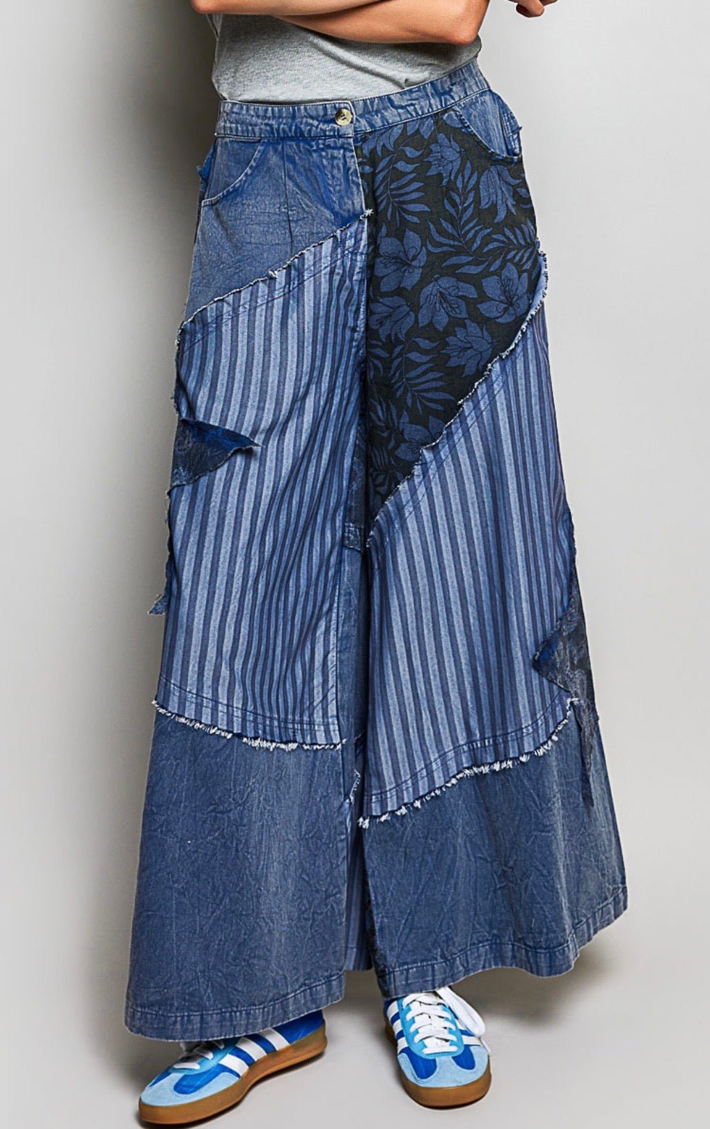 Patchwork Star & Stripes One of a kind Pants - Bella Boutique & Bellasbylola.com