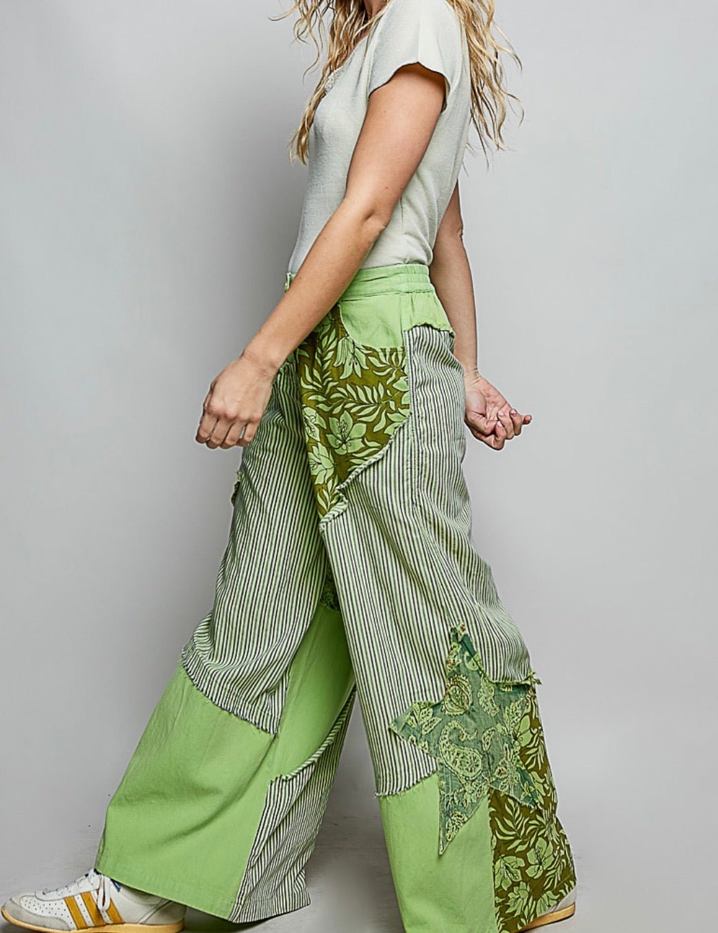 Patchwork Star & Stripes One of a kind Pants - Bella Boutique & Bellasbylola.com