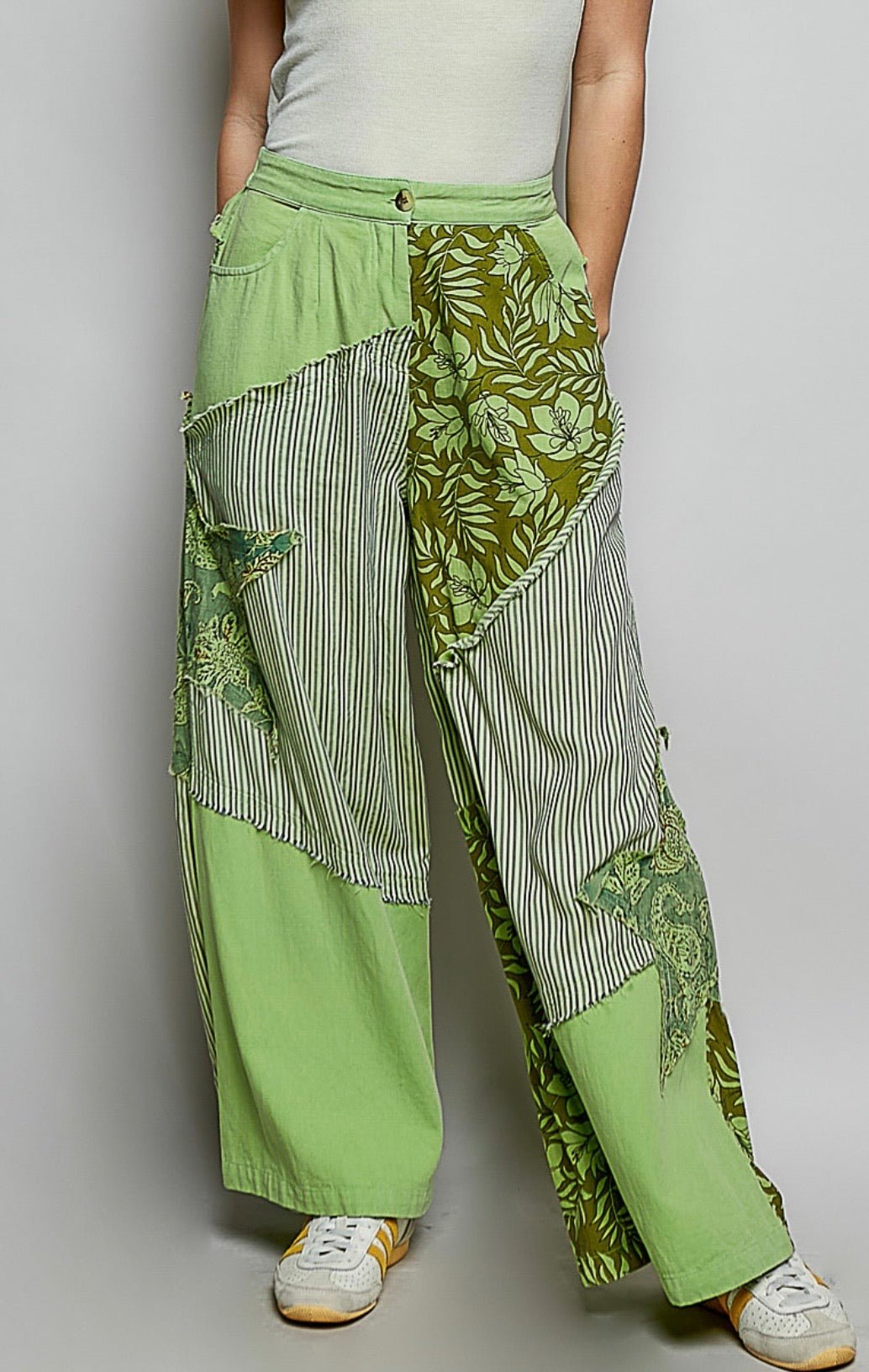 Patchwork Star & Stripes One of a kind Pants - Bella Boutique & Bellasbylola.com