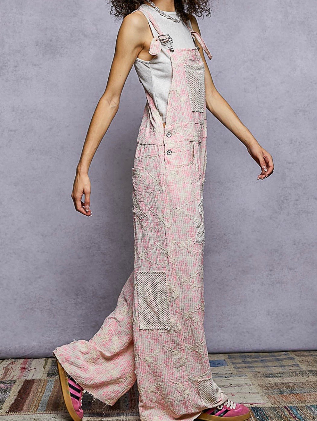 Pink floral Comfy overall - Bella Boutique & Bellasbylola.com