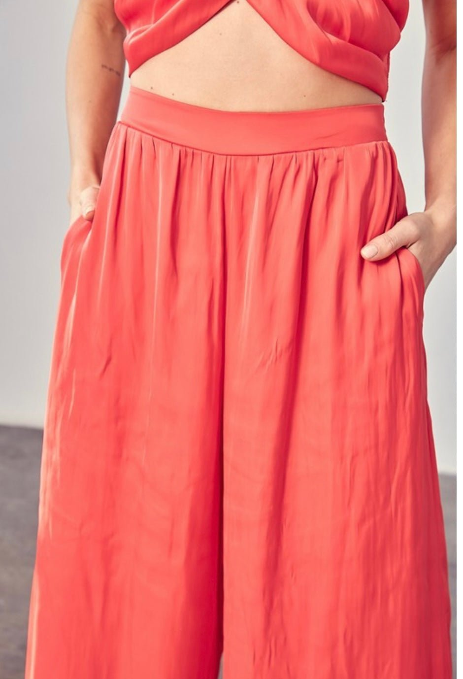 Pink Punch One Shoulder Satin Tunic - Bella Boutique & Bellasbylola.com