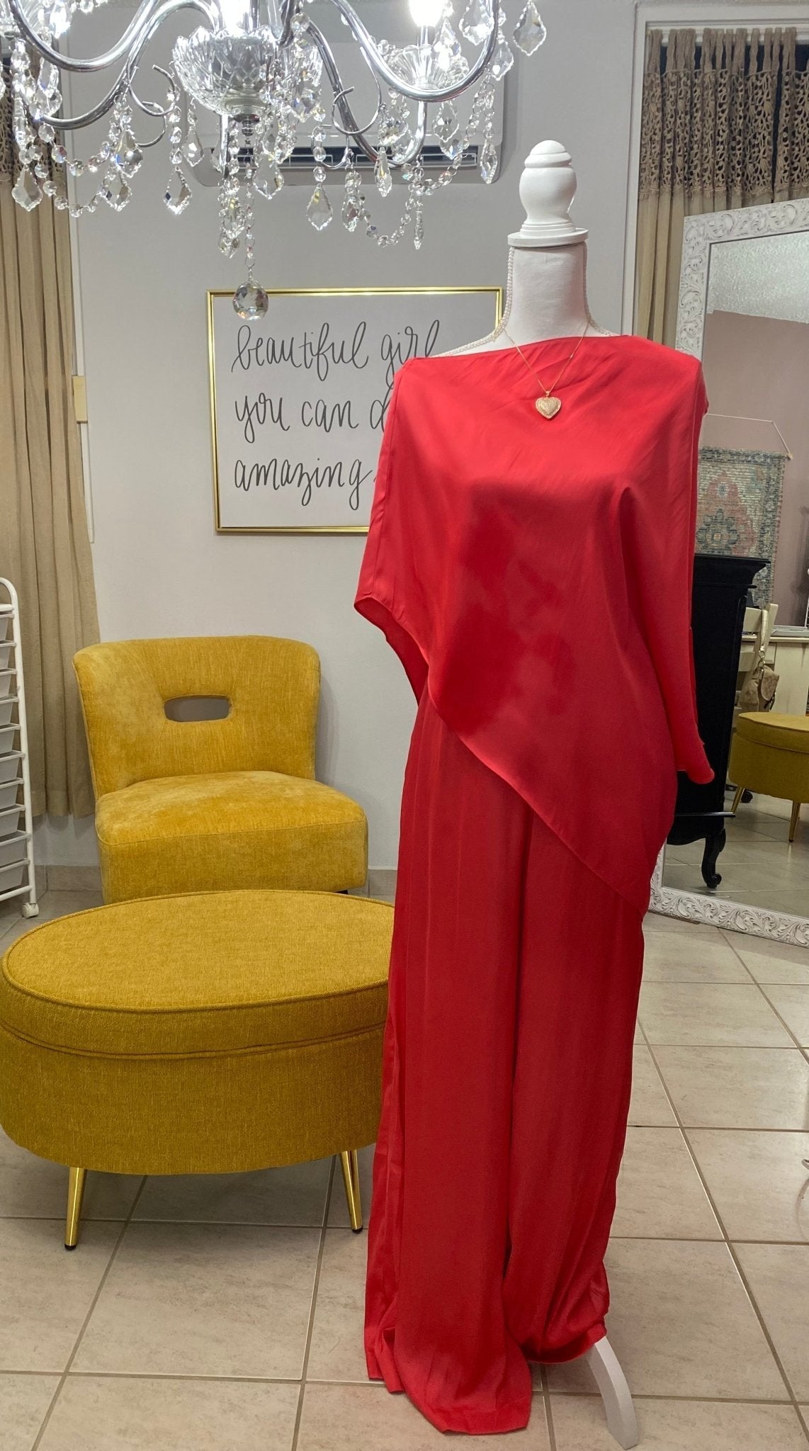 Pink Punch One Shoulder Satin Tunic - Bella Boutique & Bellasbylola.com