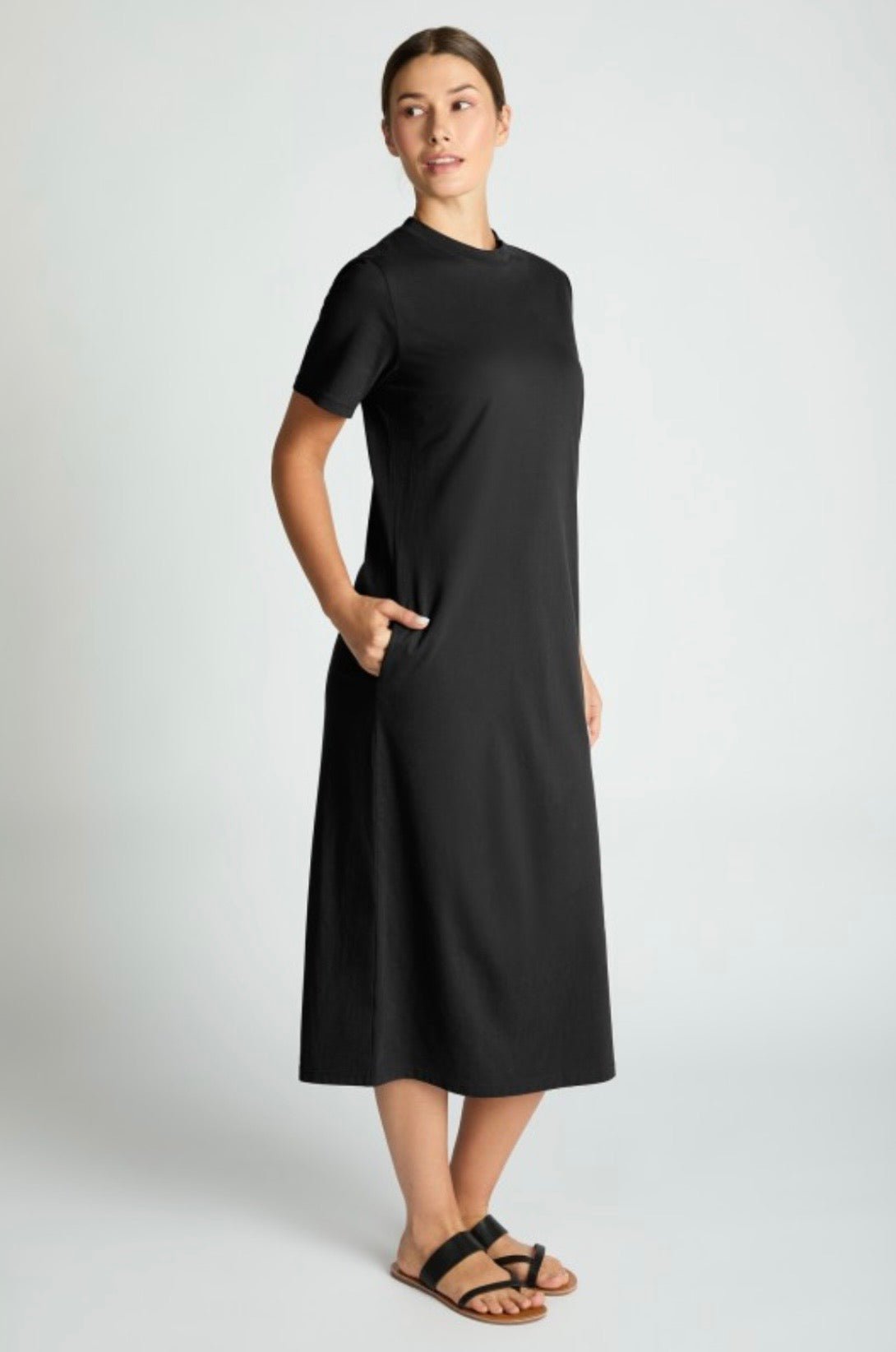 Premium Cotton T-shirt Midi Dress - Bella Boutique & Bellasbylola.com