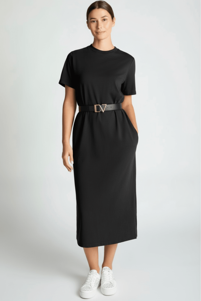 Premium Cotton T-shirt Midi Dress - Bella & Bellasbylola.com
