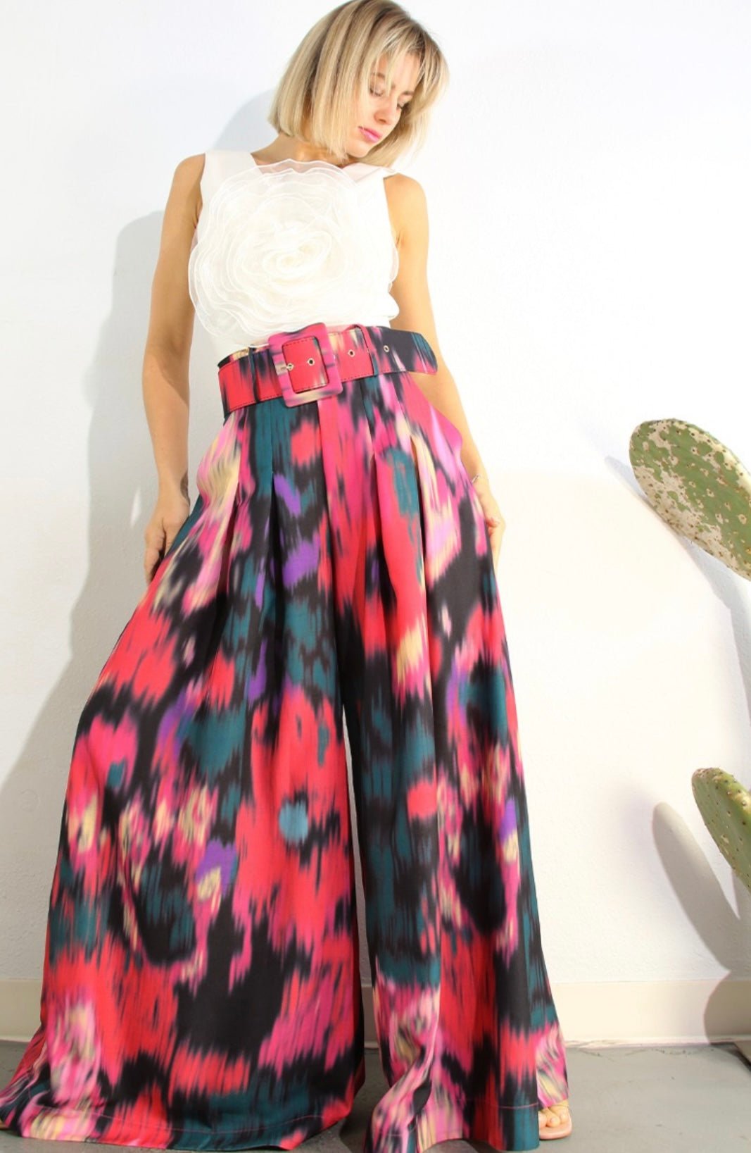 Premium Maxi Tide dye Palazzo Pants with belt ✨ - Bella Boutique & Bellasbylola.com