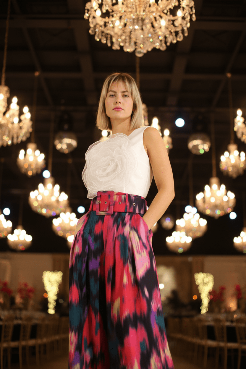 Premium Maxi Tide dye Palazzo Pants with belt - True to size - Bella & Bellasbylola.com