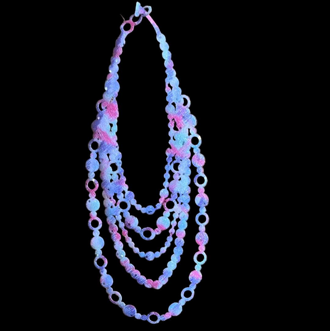 Leather Purple & Rose Necklace - Bella Boutique & Bellasbylola.com