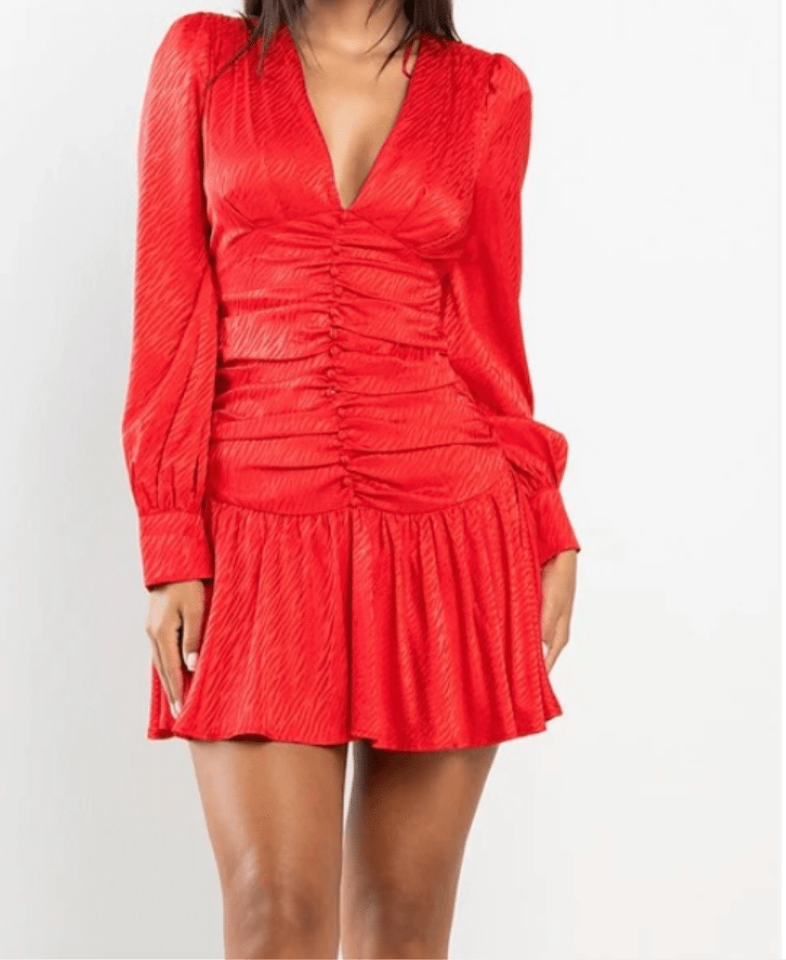 Red Moon Mini Dress: Make a Statement with Woven Sleeves! - Bella Boutique & Bellasbylola.com