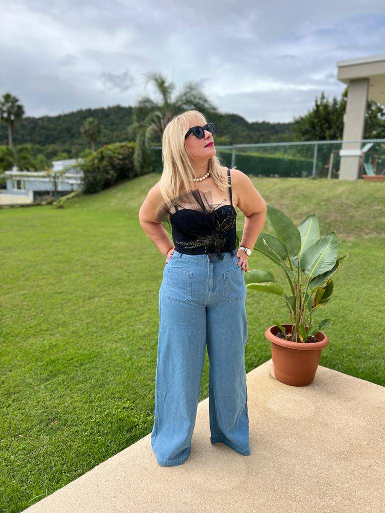 Timeless Chic: Retro Palazzo Jeans - Classic Style & Comfort - Bella Boutique & Bellasbylola.com