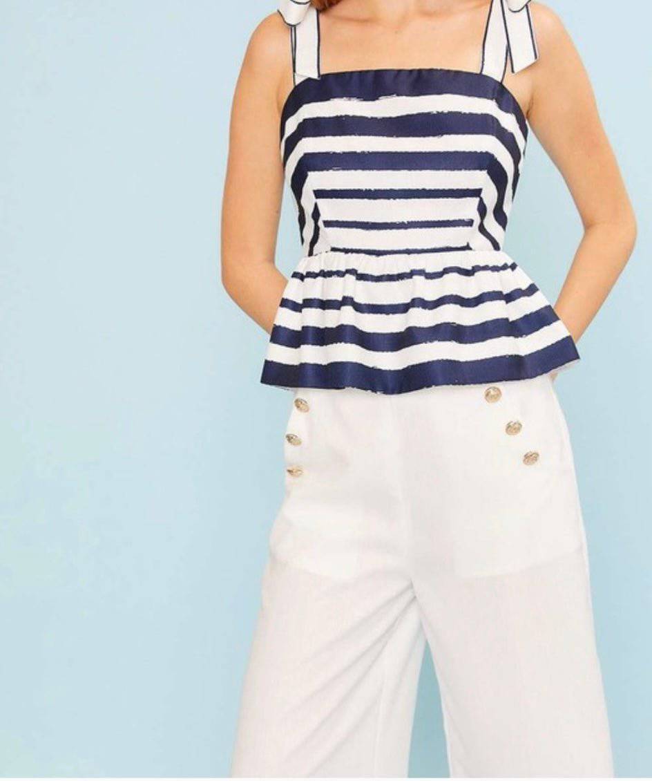 Sailor Blue & White Ruffle (SET) - Bella Boutique & Bellasbylola.com