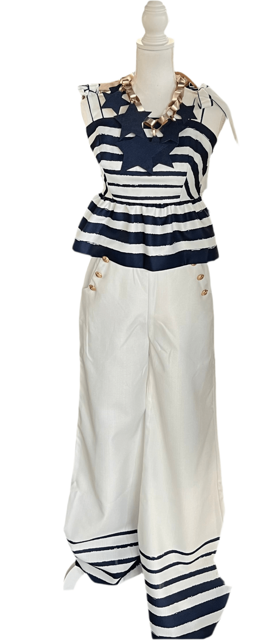 Sailor Blue & White Ruffle (SET) - Bella Boutique & Bellasbylola.com