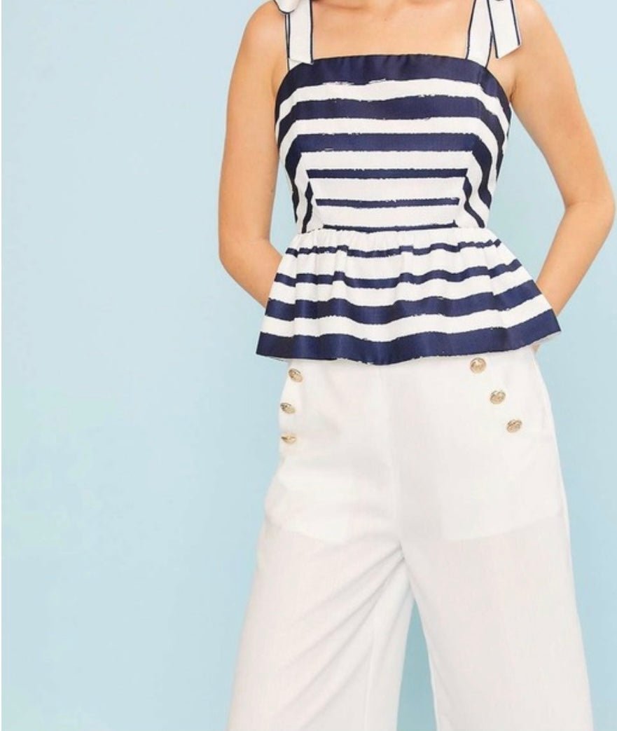 Sailor Blue & White Ruffle (SET) - Bella Boutique & Bellasbylola.com