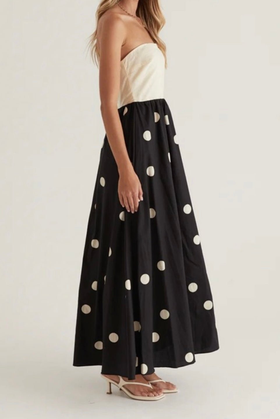 True to Size Polka Dot A-Line Dress - Trendy Style - Bella Boutique & Bellasbylola.com