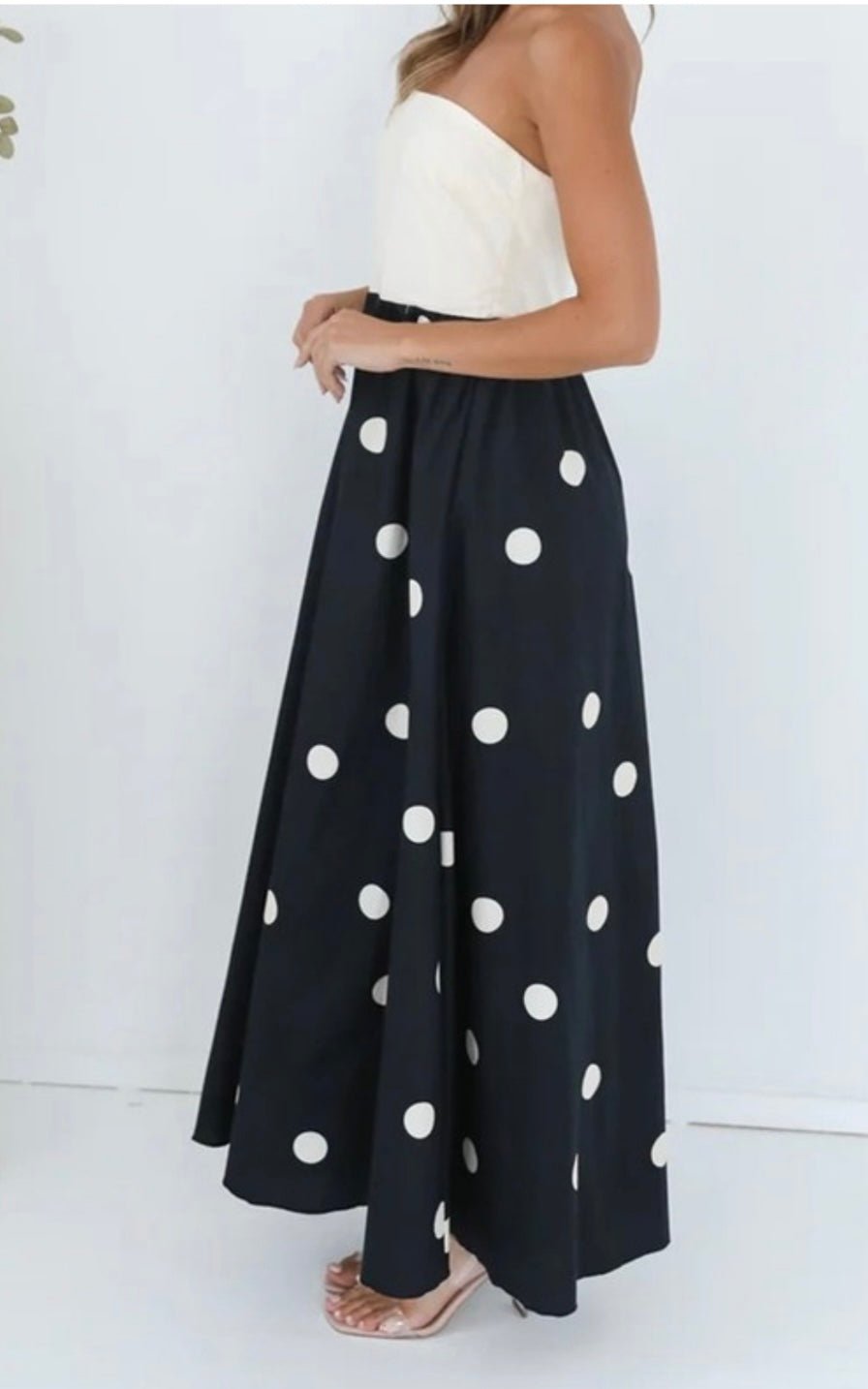 True to Size Polka Dot A-Line Dress - Trendy Style - Bella Boutique & Bellasbylola.com